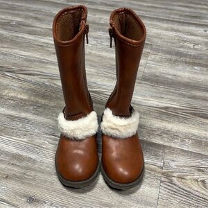 Carter's Tan Kids Boots with Cream Fur